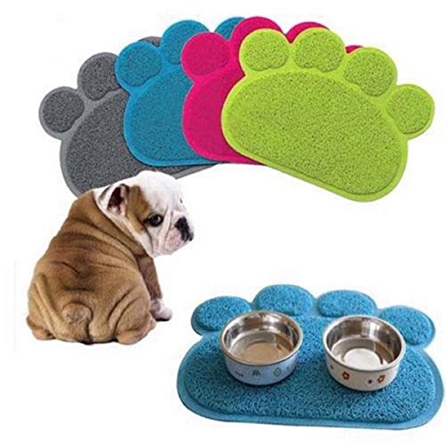 Napfunterlage Hund + Katze Hundenapf Unterlage für Näpfe Katzennapf Futtermatte Vorleger Matte Katzentoilette (30cm x 36cm, braun) von Sporty
