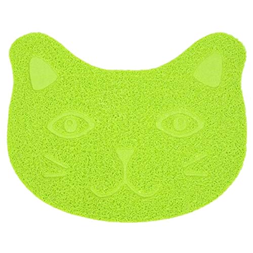 Sporty Napfunterlage Katze Kopf Unterlage für Näpfe Katzennapf Futtermatte Vorleger Matte Katzentoilette (grün) von Sporty