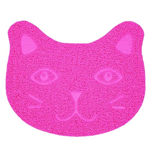 Sporty Napfunterlage Katze Kopf Unterlage für Näpfe Katzennapf Futtermatte Vorleger Matte Katzentoilette (pink) von Sporty