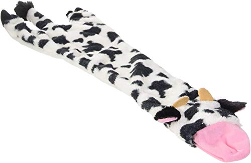 (3 Pack) SPOT Jumbo Skinneeez Stuffless Squeaker Toy, Tug-Of-War 23" Cow Dog Toy von SPOT