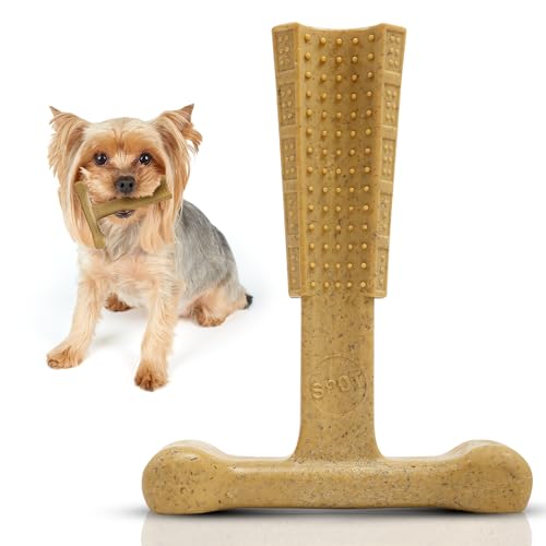 SPOT Bam-Bones Plus T-Bone, Bambusfaser und Nylon, langlebig für Aggressive Kauer, splitterfrei, für ausgewachsene Hunde und zahnende Welpen unter 27 kg, 15,2 cm, Hühnergeschmack SPOT Bam-Bones Plus T-Bone, Bambusfaser und Nylon, langlebig für Aggressive Kauer, splitterfrei, für ausgewachsene Hunde und zahnende Welpen unter 27 kg, 15,2 cm, Hühnergeschmack von SPOT