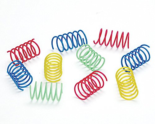 Spot Ethical Pet Colorful Springs Wide Spiral Cat Toys - Contains 4 Packs of 10 von SPOT