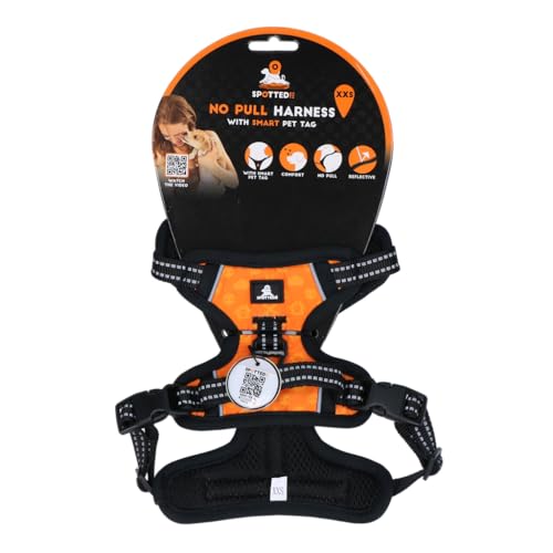 Spotted! Pro Harness No-Pull - Brustumfang 41-50 cm - Hundegeschirr mit QR-Pin - Hundegeschirr Anti-Pull - Wasserdicht - Größe XXS - Orange Spotted! Pro Harness No-Pull - Brustumfang 41-50 cm - Hundegeschirr mit QR-Pin - Hundegeschirr Anti-Pull - Wasserdicht - Größe XXS - Orange von Spotted! Pro
