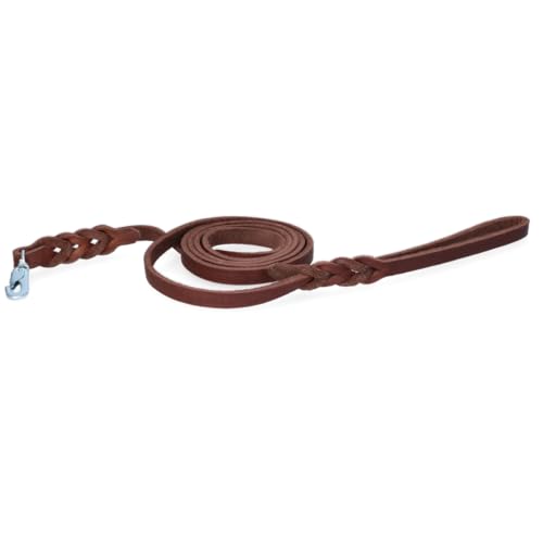 Spotted! Pro Leder Showleine 180 x 1 cm - Mit Clip-Haken-Verschluss - Hundeleine - Hunde-Showleine - Gegerbtes Leder - Braun Spotted! Pro Leder Showleine 180 x 1 cm - Mit Clip-Haken-Verschluss - Hundeleine - Hunde-Showleine - Gegerbtes Leder - Braun von Spotted! Pro