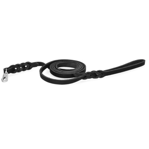 Spotted! Pro Leder Showleine 180 x 1 cm - Mit Clip-Haken-Verschluss - Hundeleine - Hunde-Showleine - Gegerbtes Leder - Schwarz Spotted! Pro Leder Showleine 180 x 1 cm - Mit Clip-Haken-Verschluss - Hundeleine - Hunde-Showleine - Gegerbtes Leder - Schwarz von Spotted! Pro