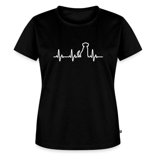 Spreadshirt Herzschlag Hund Frauen Premium T-Shirt, XS, Schwarz Spreadshirt Herzschlag Hund Frauen Premium T-Shirt, XS, Schwarz von Spreadshirt