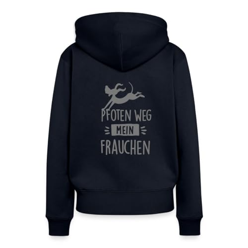 Spreadshirt Hund mit Spruch Pfoten Weg Mein Frauchen Frauen Premium Bio Hoodie, L, Navy Spreadshirt Hund mit Spruch Pfoten Weg Mein Frauchen Frauen Premium Bio Hoodie, L, Navy von Spreadshirt