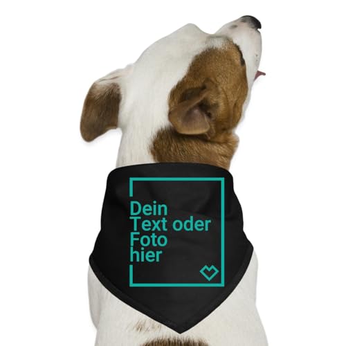 Spreadshirt Hunde Halstuch Selbst Gestalten Mit Foto Oder Text Wunschmotiv | Personalisierbares Hunde-Bandana, One Size, Schwarz Spreadshirt Hunde Halstuch Selbst Gestalten Mit Foto Oder Text Wunschmotiv | Personalisierbares Hunde-Bandana, One Size, Schwarz von Spreadshirt