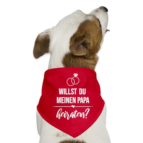 Spreadshirt Willst Du Meinen Papa Heiraten Hochzeit Hund Weiß Hunde-Bandana, One Size, Rot Spreadshirt Willst Du Meinen Papa Heiraten Hochzeit Hund Weiß Hunde-Bandana, One Size, Rot von Spreadshirt