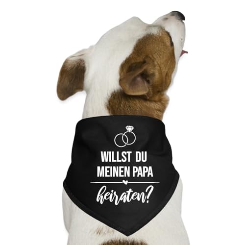 Spreadshirt Willst Du Meinen Papa Heiraten Hochzeit Hund Weiß Hunde-Bandana, One Size, Schwarz Spreadshirt Willst Du Meinen Papa Heiraten Hochzeit Hund Weiß Hunde-Bandana, One Size, Schwarz von Spreadshirt