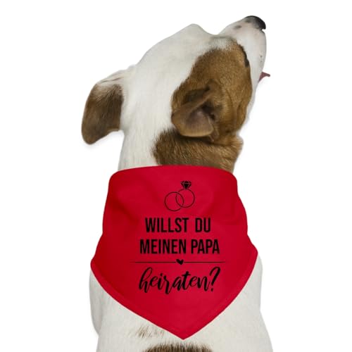 Spreadshirt Willst Du Meinen Papa Heiraten Verlobung Hund Schwarz Hunde-Bandana, One Size, Rot Spreadshirt Willst Du Meinen Papa Heiraten Verlobung Hund Schwarz Hunde-Bandana, One Size, Rot von Spreadshirt