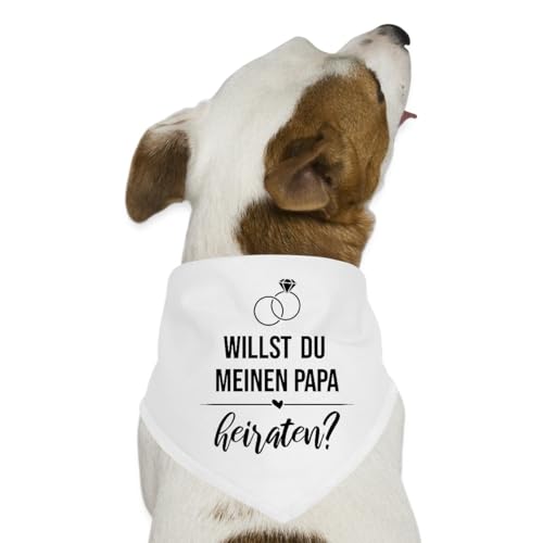 Spreadshirt Willst Du Meinen Papa Heiraten Verlobung Hund Schwarz Hunde-Bandana, One Size, Weiß Spreadshirt Willst Du Meinen Papa Heiraten Verlobung Hund Schwarz Hunde-Bandana, One Size, Weiß von Spreadshirt