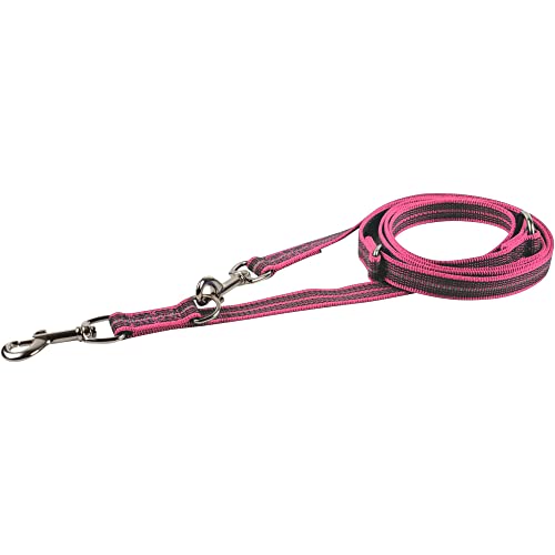 Gummierte Leine, 3-Fach verstellbar - pink, 230 cm (2,3 m) von SPRENGER