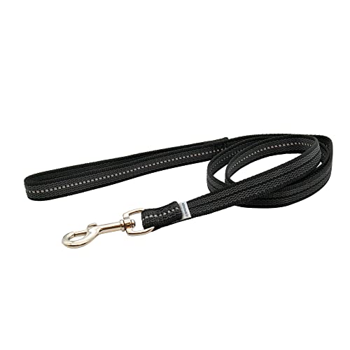 Gummierte Leine mit Handschlaufe - schwarz, 120 cm (1,2 m) von SPRENGER