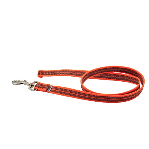 Gummierte Leine ohne Handschlaufe - neon orange, 300 cm (3 m) von SPRENGER