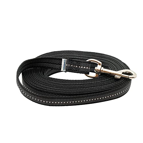 Gummierte Leine ohne Handschlaufe - schwarz, 500 cm (5 m) von Herm Sprenger