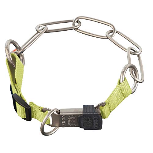 SPRENGER Halsband HALSKETTE verstellbar 60-65cm ClicLock für Hunde lemon green von SPRENGER
