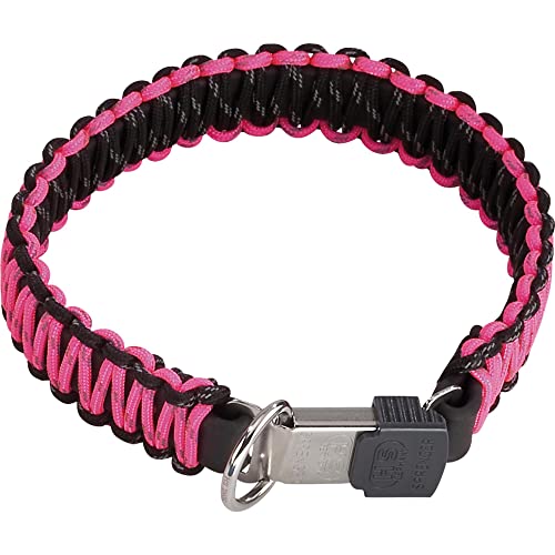Sprenger Hundehalsband aus stabilem Paracord Nylon mit Edelstahl Clic Lock Verschluss I Wasserabweisende Halskette, reflektierend, langlebig 55 cm, pink Sprenger Hundehalsband aus stabilem Paracord Nylon mit Edelstahl Clic Lock Verschluss I Wasserabweisende Halskette, reflektierend, langlebig 55 cm, pink von Herm Sprenger