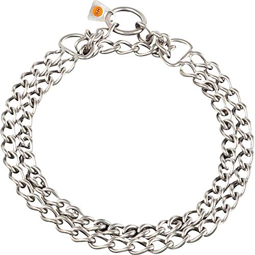 Sprenger Hundehalskette aus rostfreiem Edelstahl, 2-reihig matt l Hundehalskette 3,0mm mit Durchzugskette, ideal für kurzhaar Rassen, 55cm Sprenger Hundehalskette aus rostfreiem Edelstahl, 2-reihig matt l Hundehalskette 3,0mm mit Durchzugskette, ideal für kurzhaar Rassen, 55cm von Herm Sprenger
