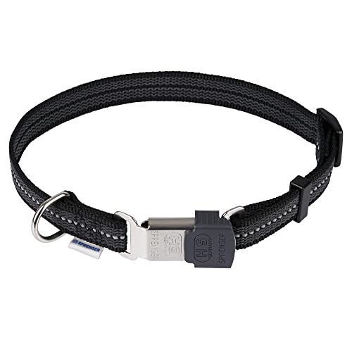 Verstellbares Halsband - reflektierend, schwarz, 30-45 cm von SPRENGER