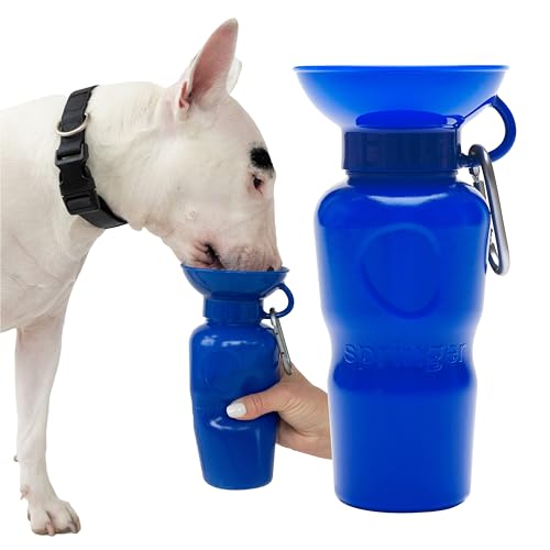 Springer Hundewasserflasche, 625 ml – wie auf Shark Tank und Oprah's Favourite Things 2023 zu sehen – auslaufsicher, BPA-frei, tragbar für Reisen (Indigo) von Springer