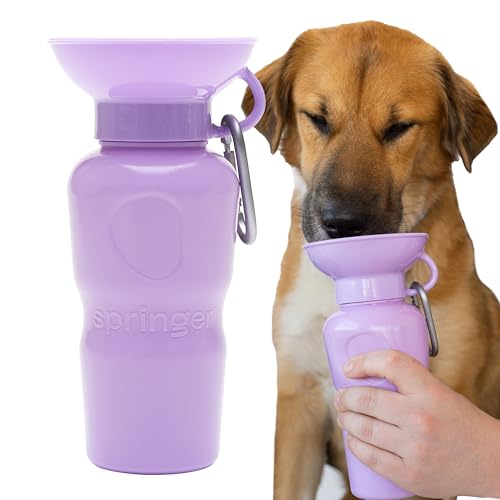 Springer Hundewasserflasche, 625 ml – wie auf Shark Tank und Oprah's Favourite Things 2023 zu sehen – auslaufsicher, BPA-frei, tragbar für Reisen (lila) von Springer
