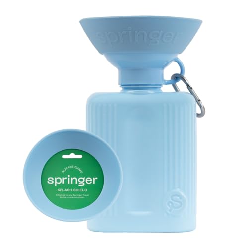 Springer Spritzschutz für Hunde-Reiseflasche, Himmelblau von Springer