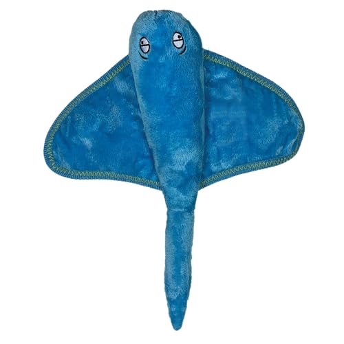 Spunky Pup Clean Earth Plüschrochen | aus 100% recycelten Wasserflaschen | groß, blau von Spunky Pup