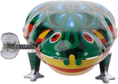 SquarezhenBo Springender Frosch-Uhrwerk aus Metall, Grün, für Kinder, lustiges Spiel, Vintage, Neuheit und Gag-Spielzeug, Spielzeug SquarezhenBo Springender Frosch-Uhrwerk aus Metall, Grün, für Kinder, lustiges Spiel, Vintage, Neuheit und Gag-Spielzeug, Spielzeug von SquarezhenBo