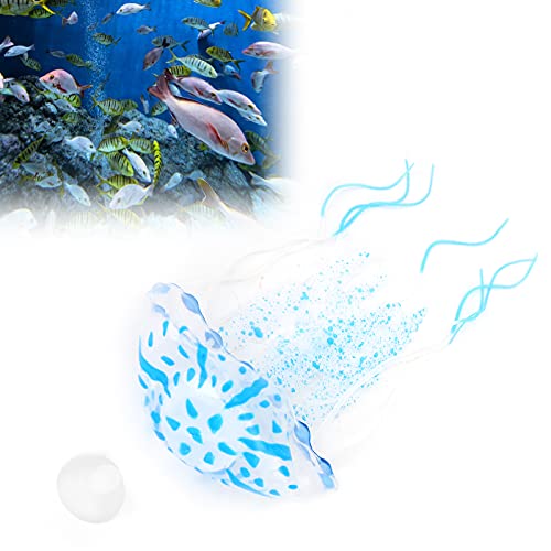 Sren Aquarium Quallen, Silikonquallen Leichte leuchtende Quallen Einfach zu verwenden für die Dekoration(Medium Blue) von Sren