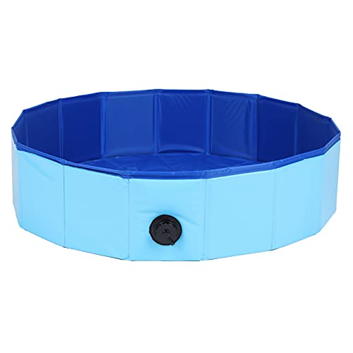 Sren Haustier-Schwimmbad, Haustier-Badewanne, Kunststoff, für den Innen- und Außenbereich, faltbar, für Dusche (blau, 160 x 30 cm) von Sren