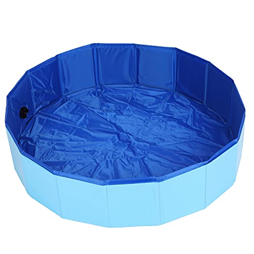 Sren Haustier-Schwimmbecken, Haustier-Badewanne, Kunststoff, für den Innen- und Außenbereich, Blau, faltbar, für Dusche (Blau, 80 x 20 cm) von Sren