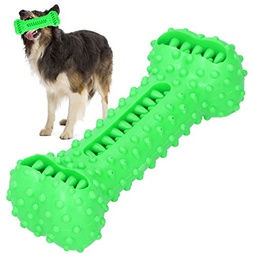 Sren Hundekauspielzeug, verschleißfestes Kauspielzeug in Knochenform Hundespielzeug Hohe Elastizität mit 200 Zähneknirschenden Partikeln zum Kauen(Green) von Sren