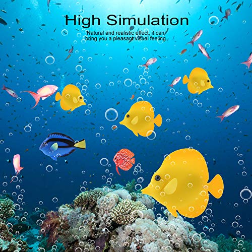 Sren Künstlicher Silikonfisch, ungiftiger Simulationsfisch, natürlich für Aquarium und Salzwasseraquarium Home Decorating(Gold Hanging) von Sren