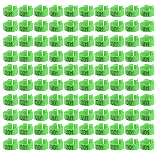 Sren Kunststoff-Clip-Design Beinbänder, 100PCS Wiederverwendbare haltbare Beinringe, für Brief(Green) von Sren