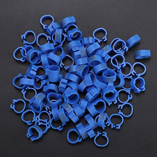 Sren Kunststoff-Clip-Design Beinbänder, 100PCS Wiederverwendbare haltbare Beinringe, für Brief(Navy Blue) von Sren