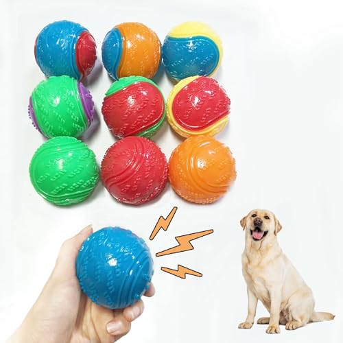 Quietschender Hundeball, Hundespielzeug, Zahnreinigung, Kauspielzeug, Haustier-Trainingsball, interaktiver Hundeball, 10 Stück Quietschender Hundeball, Hundespielzeug, Zahnreinigung, Kauspielzeug, Haustier-Trainingsball, interaktiver Hundeball, 10 Stück von Sricam