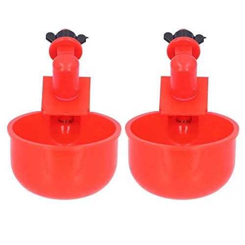 2pcs Automatische Hühnerwasserbecher Red Plastik -Trinkschale für Geflügelpaare Vogel von Srliya