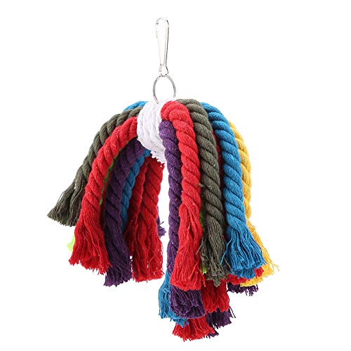 Buntes Vogelkäfig-Spielzeug aus Baumwollseil Zum Aufhängen Papageien, Erregt die Aufmerksamkeit der Vögel, Beugt Depressionen vor und Schleift den Schnabel Buntes Vogelkäfig-Spielzeug aus Baumwollseil Zum Aufhängen Papageien, Erregt die Aufmerksamkeit der Vögel, Beugt Depressionen vor und Schleift den Schnabel von Srliya