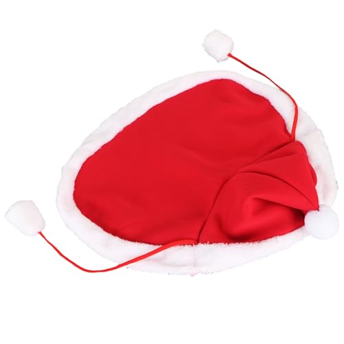 Haustier-Weihnachtsumhang, Haarball, Flanell, Plüsch, Rot, Weiß, Süßer, Auffälliger Haustier-Weihnachtsponcho für die Weihnachtsfeier (S) von Srliya