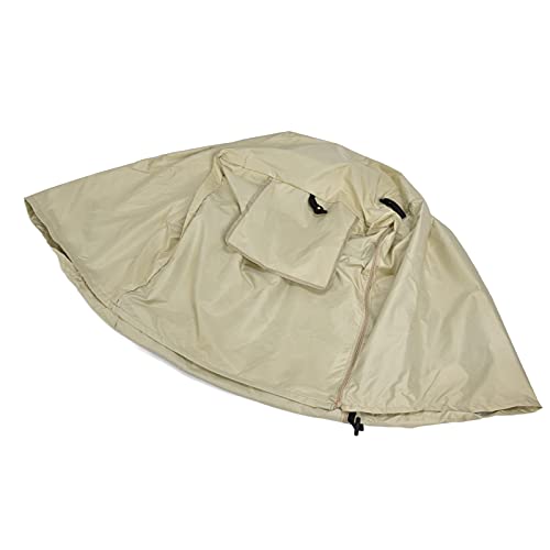 Hundehüttenabdeckung, Wasserdichter Haustierkäfig-Sonnenschutz mit Atmungsaktivem Mesh-Fenstergitter, 63,5 X 50,8 X 48 cm für Zuhause Im Freien (Beige) von Srliya