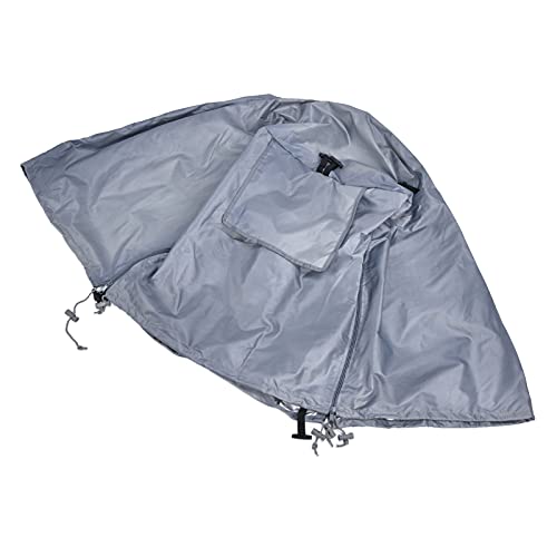 Hundehüttenabdeckung, Wasserdichter Haustierkäfig-Sonnenschutz mit Atmungsaktivem Mesh-Fenstergitter, 63,5 X 50,8 X 48 cm für Zuhause Im Freien (Grau) von Srliya
