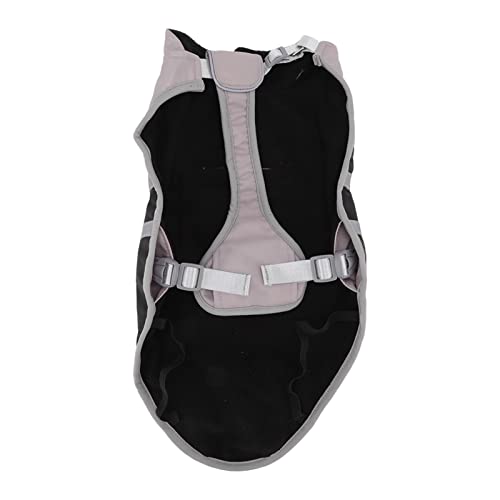 Hunderegenmantel, Regulierbare wasserdichte Regenjacke Hunde mit Reflektierenden Streifen Outdoor-Aktivitäten, Dunkelgrau (L) von Srliya