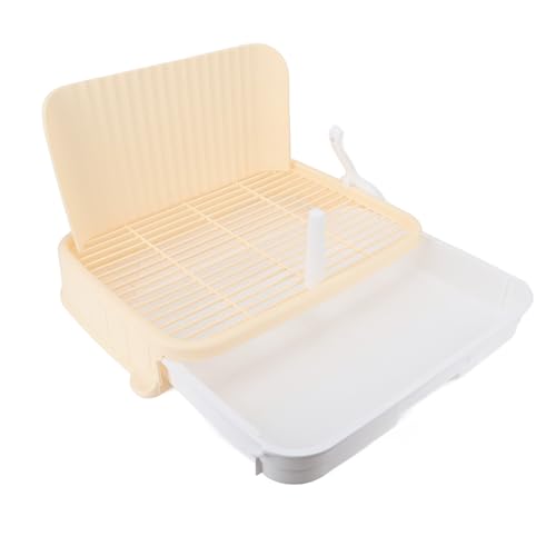 Hundetraining -Toilette mit Peewand Großgröße Einfacher Reinigung und Leckdeterstand Stabiler Struktur Welpe Töpfchenschale für Mittlere Große Hunde (Beige) von Srliya