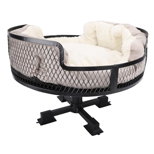 Katzenschreibtischbett Edelstahl Stilvolle Metallhöhte Desk Haustier Bett Runden Desktop -Haustierbett für Home Office Study von Srliya