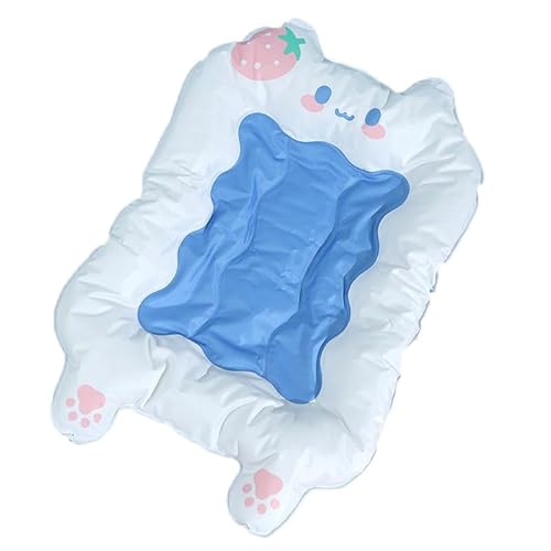 Kühlmatte für Haustiere, wasserdicht, weich, niedlich, Katzen-Eiskissen-Bett mit Wirbelsäulenschutzkissen für den Sommer (Größe M (geeignet für Katzen mit einem Gewicht von bis zu 9 kg) von Srliya