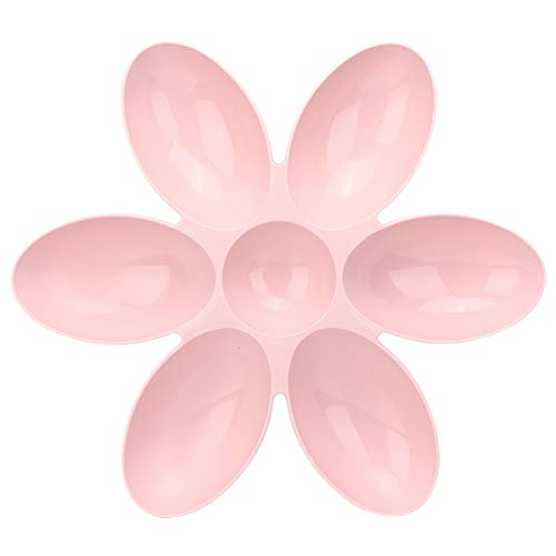PP-Durable Pet Six Petals Multiple Case Food Feeder Water Feeding Bowl Katzen Hunde Allgemein (Rosa) von Srliya