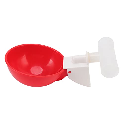 Srliya 10 Set Hühnertrinkbecher Automatischer Wassertrinker Große Rote Plastikschüssel für Entenvogelhenne (-3111220240112) von Srliya