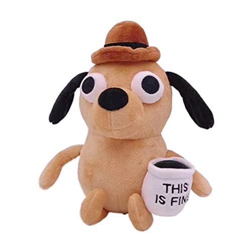 Srliya 25 cm „This is Fine Dog“, Plüschtier, Lustige Kaffeetasse, Weiche Stoffpuppe Als Geburtstagsgeschenk, Hergestellt aus Hochwertigem Stoff und Weichstem Plüschmaterial, REGT Ihre Srliya 25 cm „This is Fine Dog“, Plüschtier, Lustige Kaffeetasse, Weiche Stoffpuppe Als Geburtstagsgeschenk, Hergestellt aus Hochwertigem Stoff und Weichstem Plüschmaterial, REGT Ihre von Srliya