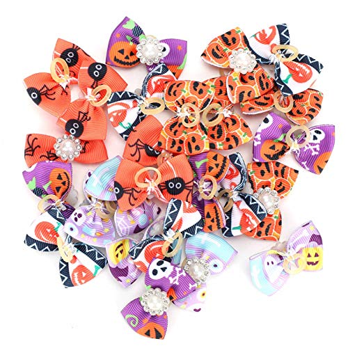 Srliya 25-teiliges Haustier-Weihnachts-Halloween-Dekorationszubehör Katzen und Hunde, Haustier-Kopfschmuck mit Fruchtmuster, Gummiband-Design Srliya 25-teiliges Haustier-Weihnachts-Halloween-Dekorationszubehör Katzen und Hunde, Haustier-Kopfschmuck mit Fruchtmuster, Gummiband-Design von Srliya